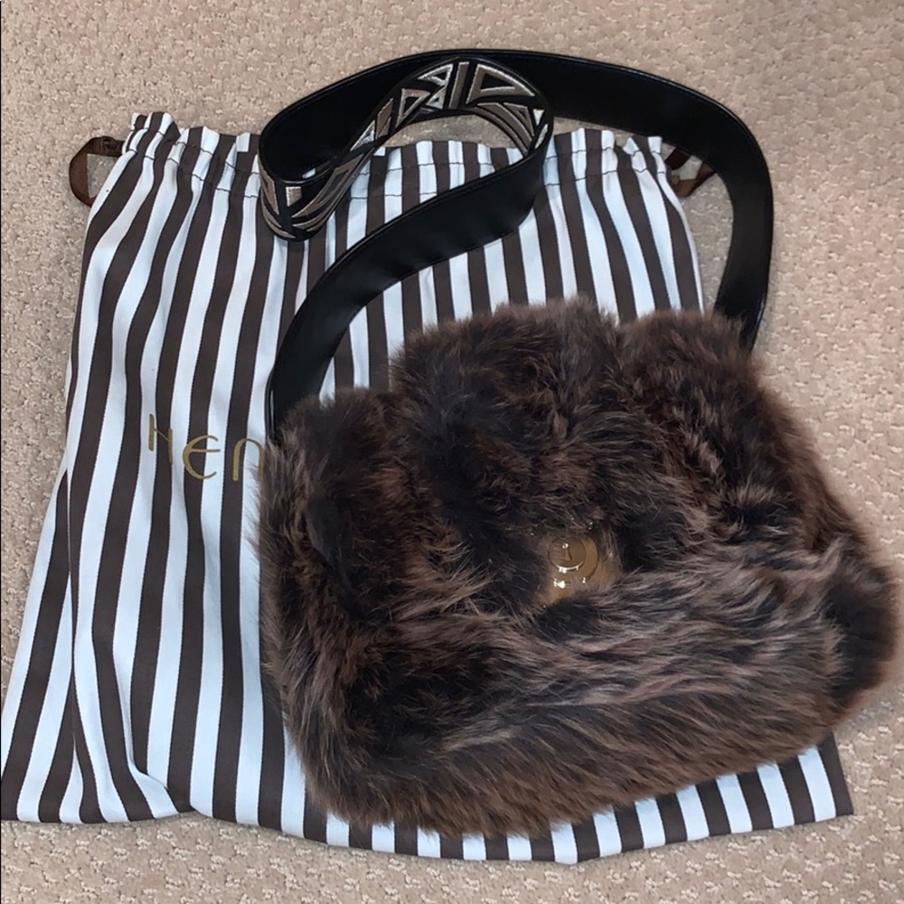 Henri bender faux fur shoulder bag